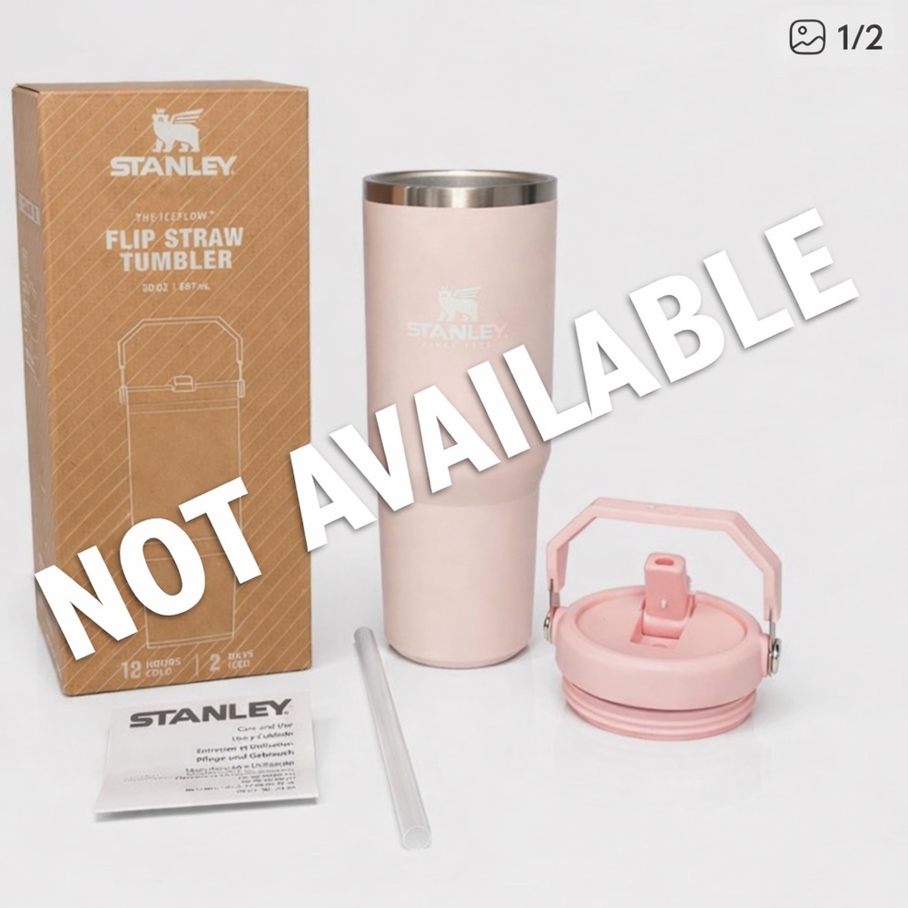 Stanley Pink Flip Straw Tumbler with